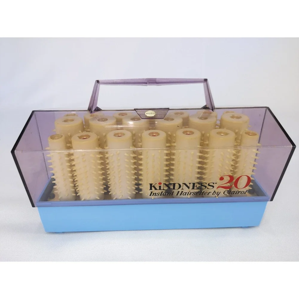Clairol Kindness 20 Instant Hairsetter Model 761 Blue Vintage Hot Rollers